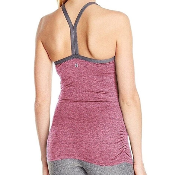 NWT Manduka Yoga Surihaku Camisole Tank Top in Raspberry Heather Red sz L - Picture 2 of 2